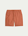 Cotton Linen Blend Elasticated Waist Shorts