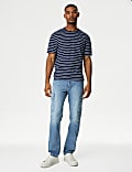 Straight Fit Denim Cargo Jeans