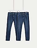 2er-Pack schmal geschnittene Stretch-Jeans
