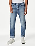 Loose Fit Vintage Wash Jeans