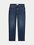 Loose Fit Vintage Wash Jeans