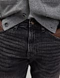Slim Fit Vintage Wash Crosshatch Jeans