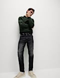 Tapered Fit Vintage Crosshatch Jeans