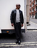 Tapered Fit Smart Pleat Jeans