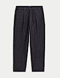 Tapered Fit Smart Pleat Jeans