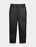 Straight Fit Coated Denim Jeans