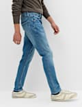 Slim Fit Textured Comfort Stretch Jeans