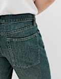 Relaxed Straight Fit Stretch Jeans