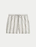 Pure Cotton Striped Shorter Shorts