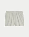 Elasticated Waist Seersucker Shorter Shorts