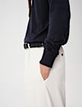 Relaxed Fit Corduroy Pleat Front Trousers