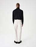 Relaxed Fit Corduroy Pleat Front Trousers