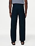 Tapered Fit Linen Blend Trousers