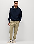 Slim Fit Textured Cuffed Trousers