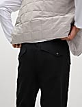 Slim Fit Textured Cuffed Trousers