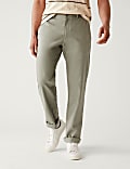 Regular Fit Linen Rich Chino Trousers