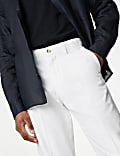 Regular Fit Linen Blend Stretch Chinos