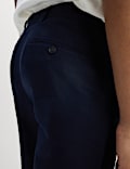 Set van 2 regular-fit chino's van een katoen- en linnenmix