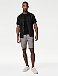 Linen Blend Elasticated Waist Cargo Shorts
