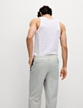 Loose Fit Cotton Linen Blend Elasticated Trousers