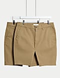 2pk Slim Fit Stretch Chino Shorts