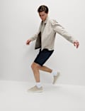 Single Pleat Stretch Chino Shorts