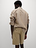Single Pleat Stretch Chino Shorts