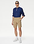 Single Pleat Stretch Chino Shorts