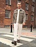 Tapered Fit Corduroy Single Pleat Trousers