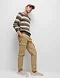 Tapered Fit Stretch Cargo Trousers
