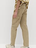 Tapered Fit Stretch Cargo Trousers