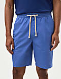 Short 100&nbsp;% coton à taille élastique