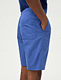 Short 100&nbsp;% coton à taille élastique