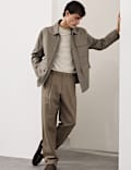 Relaxed Fit Cotton Linen Blend Trousers