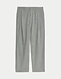 Tapered Fit Single Pleat Trousers