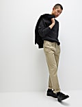 Regular Fit Heritage Twill Pleated Chinos