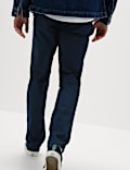 Pantalones rectos texturizados de 5 bolsillos