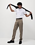 Straight Fit Textured 5 Pocket Trousers
