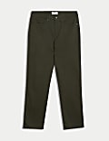 Straight Fit Textured 5 Pocket Trousers