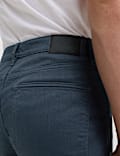 Straight Fit Textured 5 Pocket Trousers