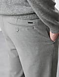 Straight Fit Brushed Cotton Trousers