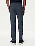 Tapered Fit Stretch Twill Trousers