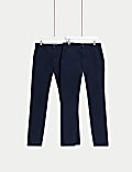 Lot de 2 chinos extensibles coupe slim