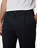 Regular Fit Single Pleat Stretch Chinos