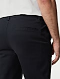Regular Fit Single Pleat Stretch Chinos