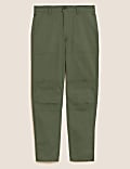 Pantalon léger coupe droite en tissu extensible