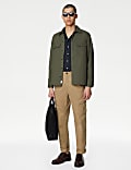 Tapered Fit Pure Cotton Lightweight Cargo Trousers