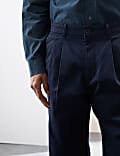 Tapered Fit Twin Pleat Chinos