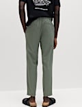 Tapered Fit Cotton Rich Seersucker Trousers