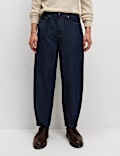 Barrel Fit Pure Cotton Rigid Jeans